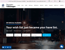Tablet Screenshot of flemingtonvw.com